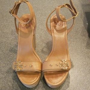 Tory Burch Elina Platform Wedge Sandals Size 8.5